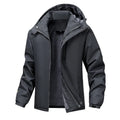 Men's plus size loose fit hooded winter coat in Army Green colour