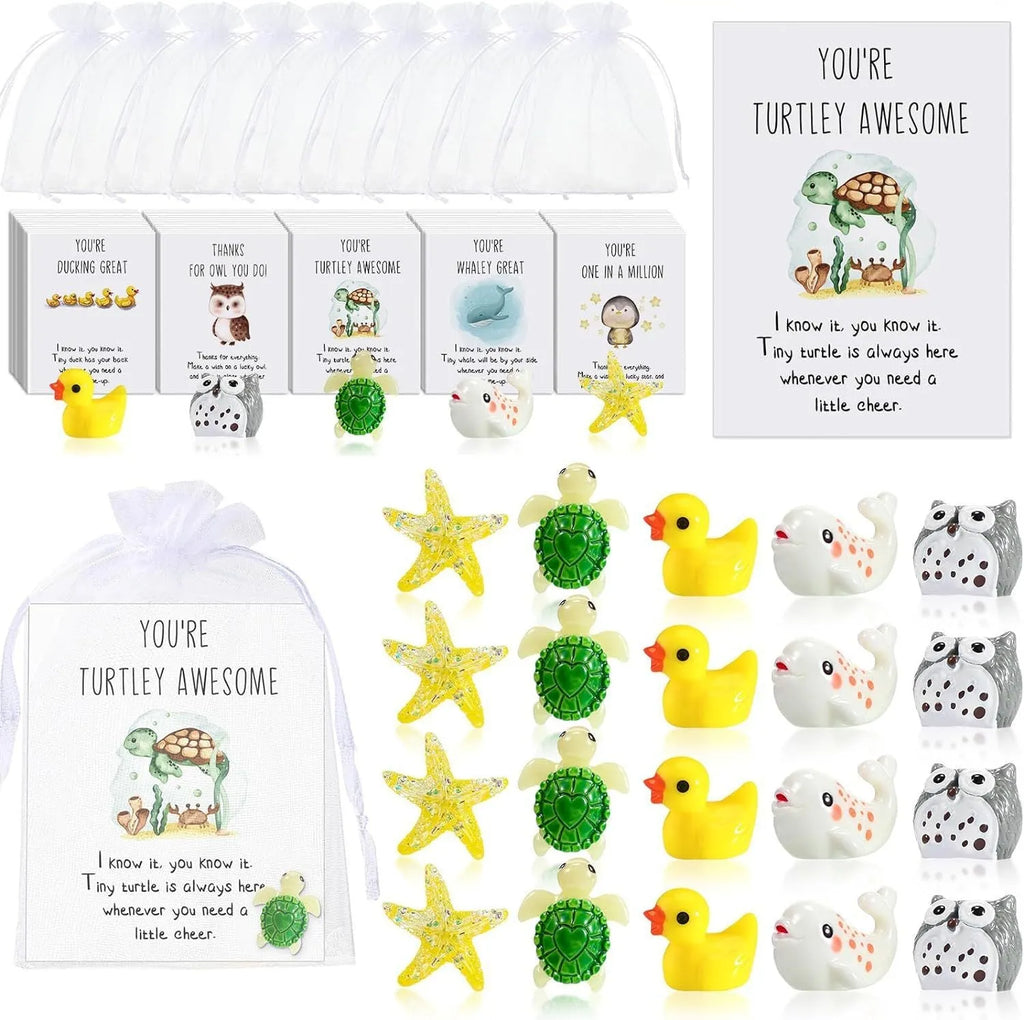 Set of resin inspirational memo cards with pun text designs, showing multiple card options.