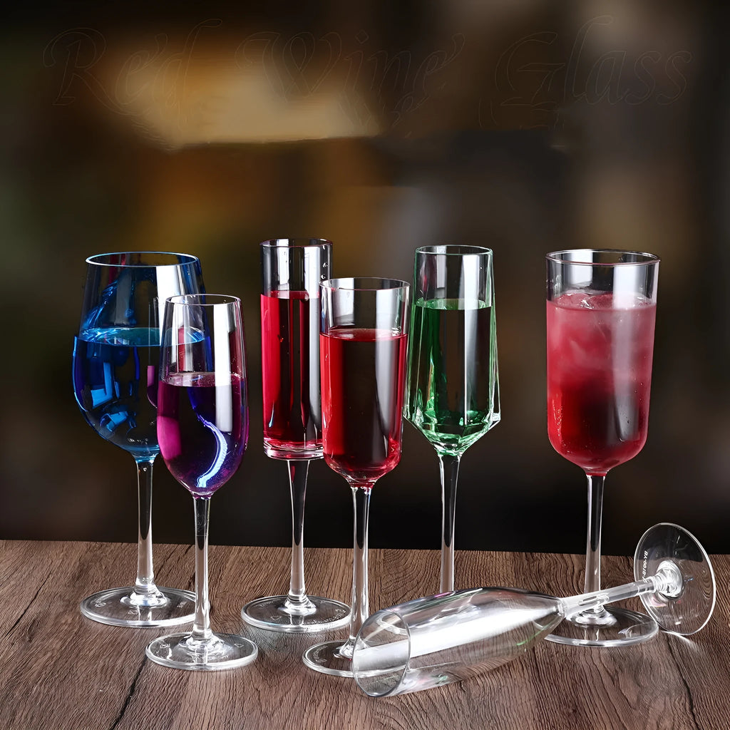 Modern acrylic wine glass in clear plastic with 300ml and 550ml capacity options