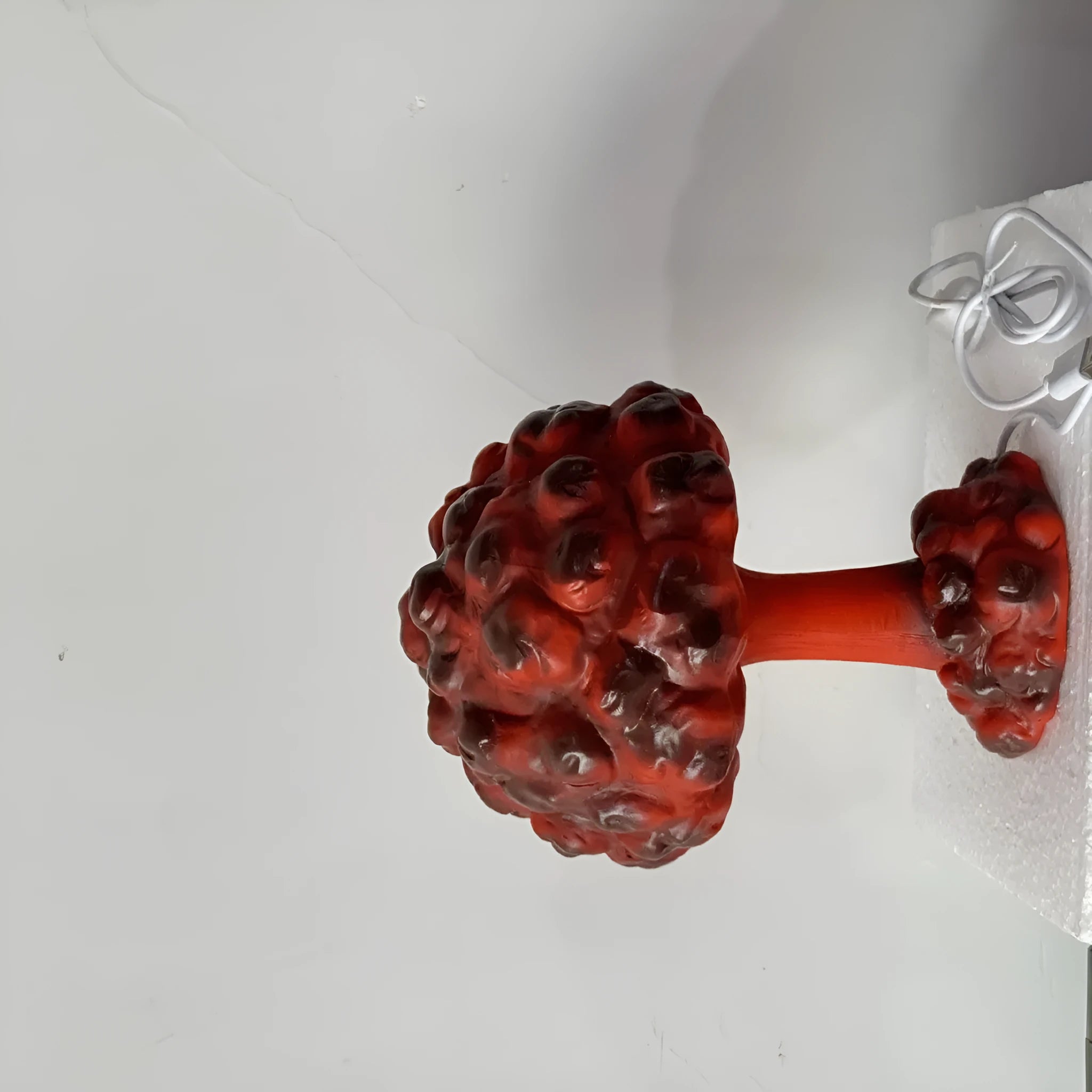 Atomic bomb explosion mushroom cloud shaped table lamp with USB cable.