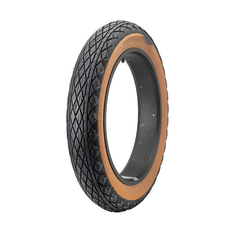 Brown 20x4.0 inch rubber tyre for snowmobile and electric beach car.