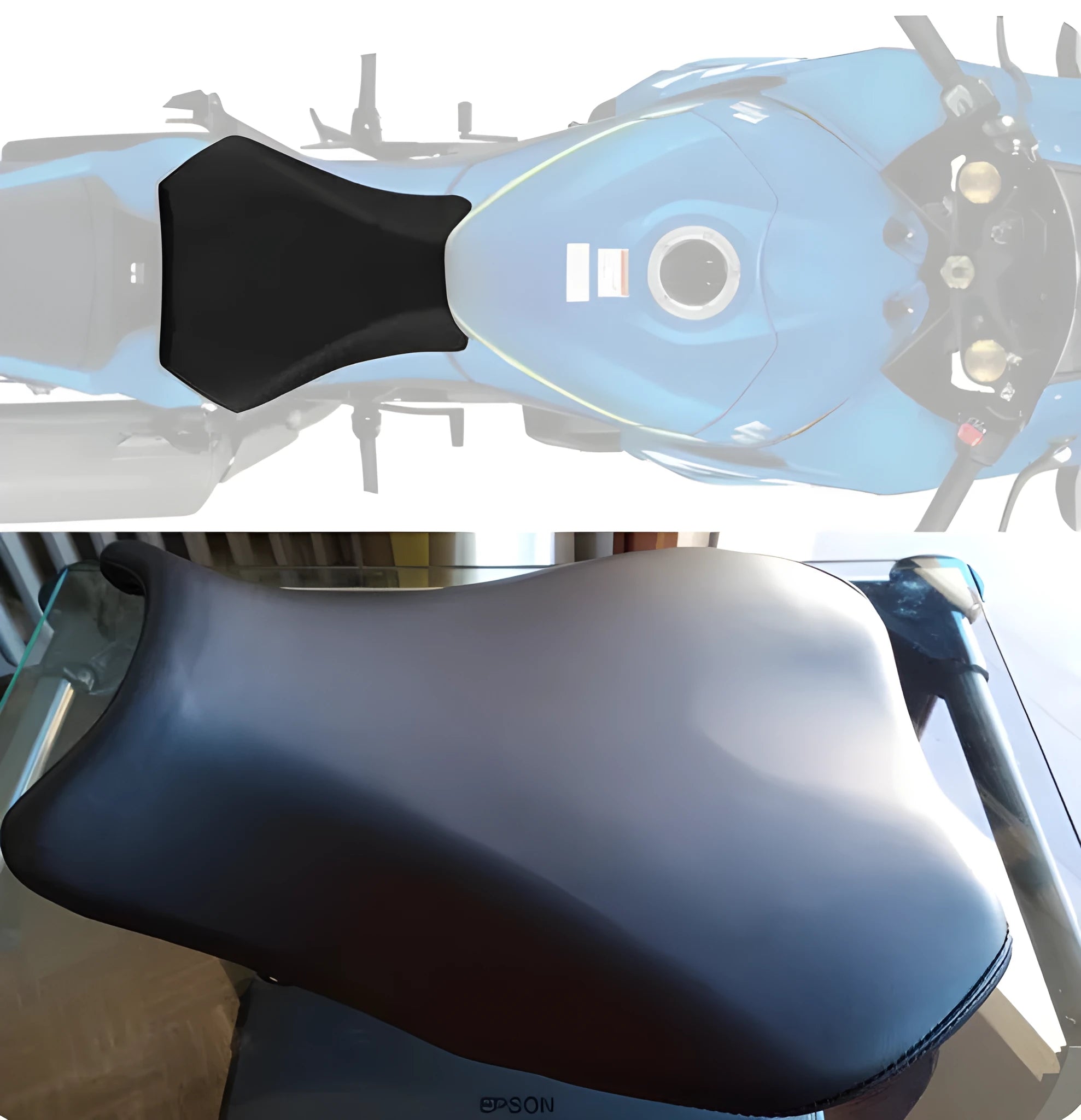 Suzuki GSXR1000 motorcycle seat cowl covers in waterproof PU leather material