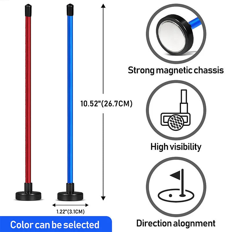 Red aluminium alloy golf swing trainer with magnetic baseball bar alignment design