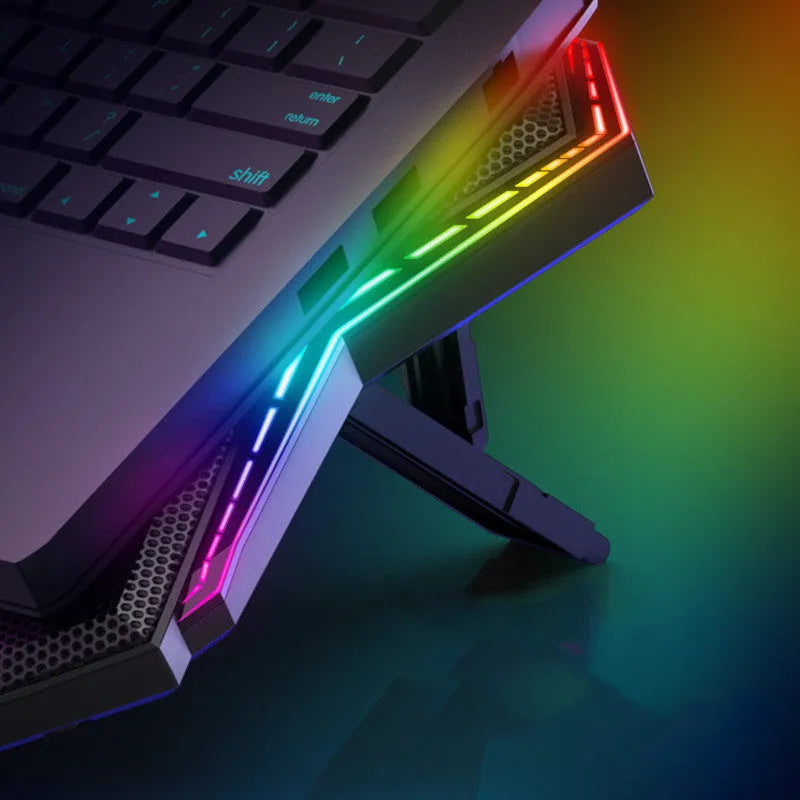 Six-fan notebook radiator with USB cable for laptops and ultrabooks
