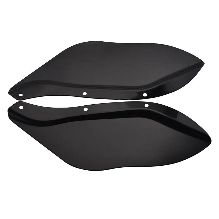ABS side wing head covers for Harley-Davidson touring motorcycles in black or transparent