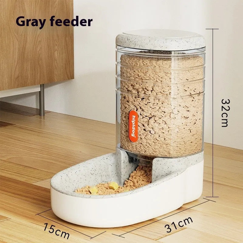 Automatic pet drinker feeder with 3.8L capacity in blue, green, grey, or pink colours