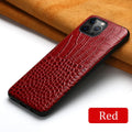 Leather iPhone case with crocodile pattern design in business style