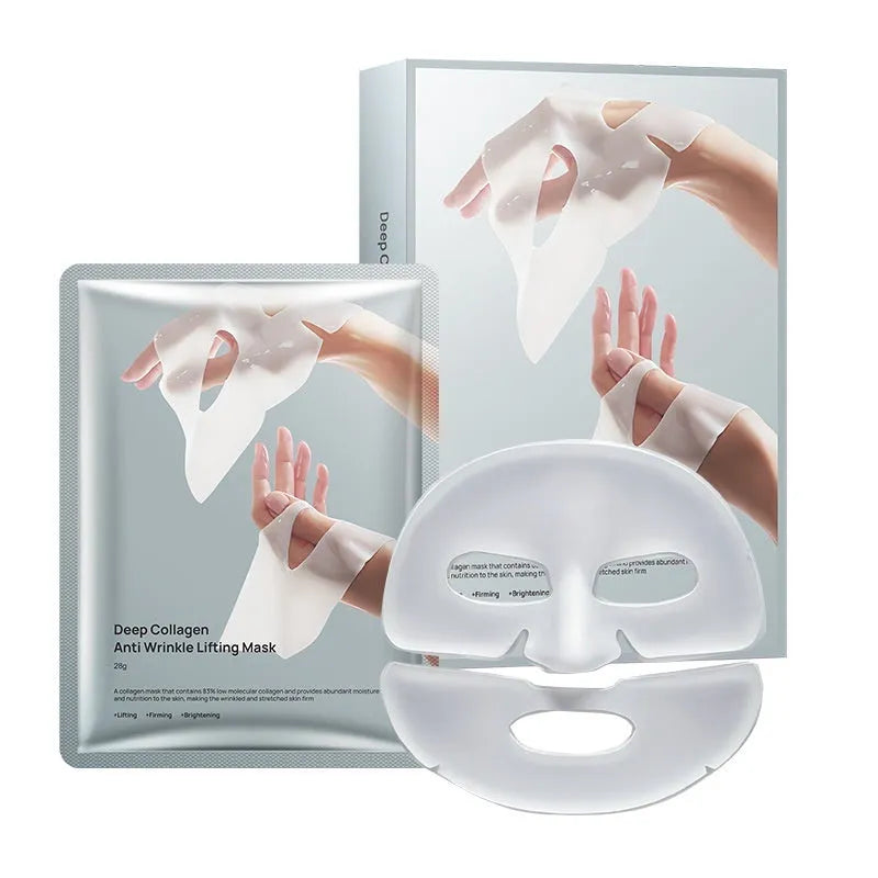 Collagen facial sheet mask with 28ml anti-wrinkle moisturising serum