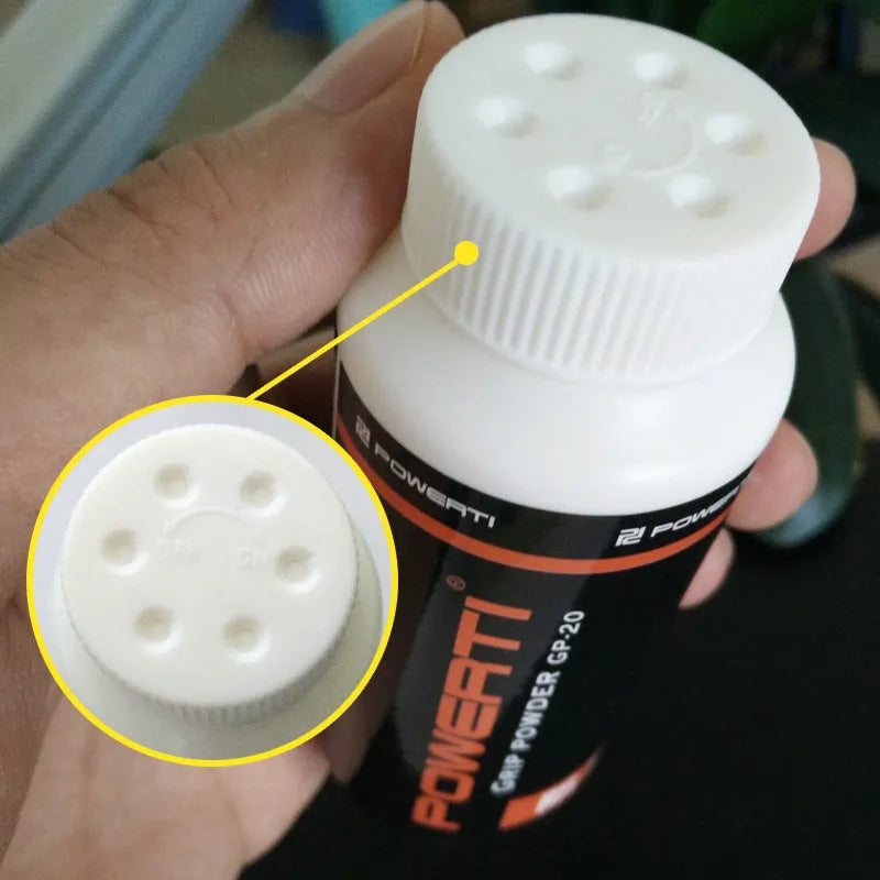 White container of magnesium carbonate sports anti-slip powder for badminton tennis weightlifting grip