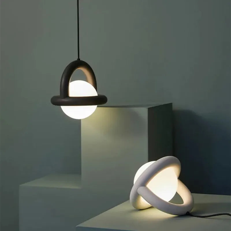 Danish designer hanging line lamp in matte finish with warm or tri-colour light option for bedroom or living room