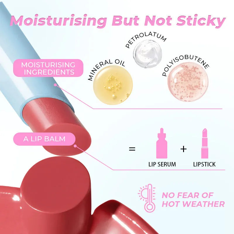Long lasting moisturising lipstick in six shades with waterproof formula and 1.8g net content.