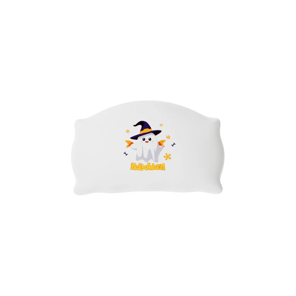 Small cartoon Halloween table lamp in Magic Ghost or Pumpkin Ghost colour on a bedside table.