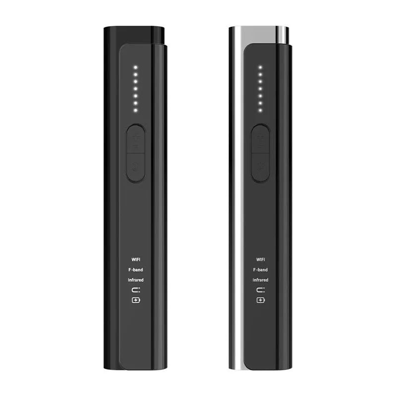 Signal Search anti spy camera detector in black or silver measuring 160mm by 88mm by 47mm