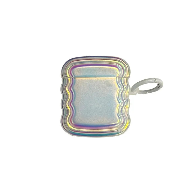 Silicone AirPods case with magic laser pattern design for multiple Apple AirPods models