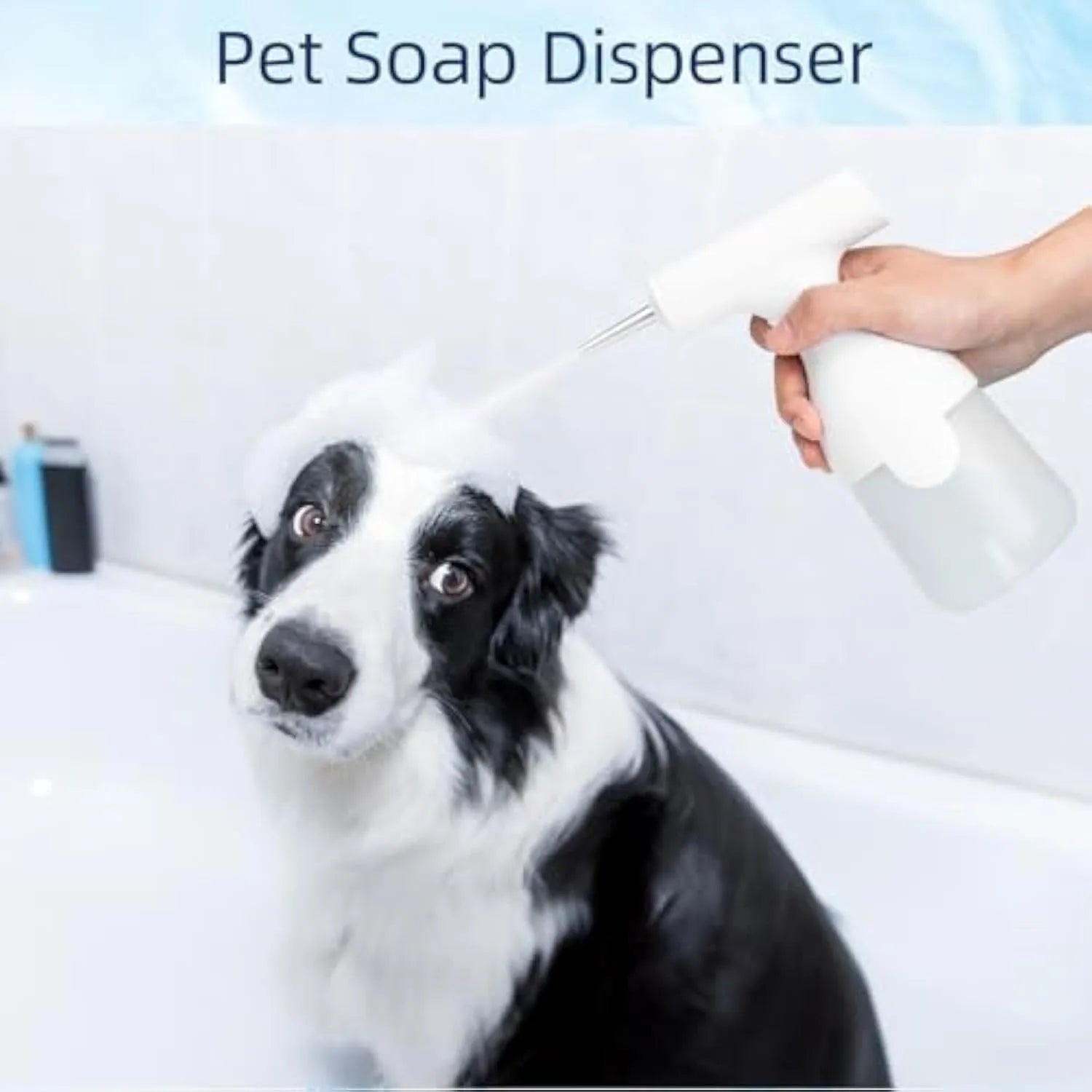 White electric foam soap dispenser with two nozzles and USB charging cable.