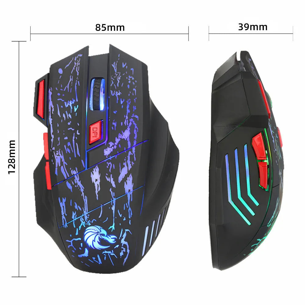 H300BK colour wired gaming mouse with luminous effects and ergonomic design