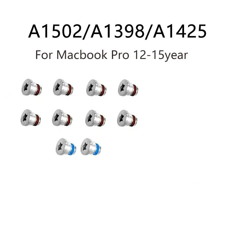 10 metal replacement screws for MacBook Pro A1502 A1398 A1425 bottom shell repairs