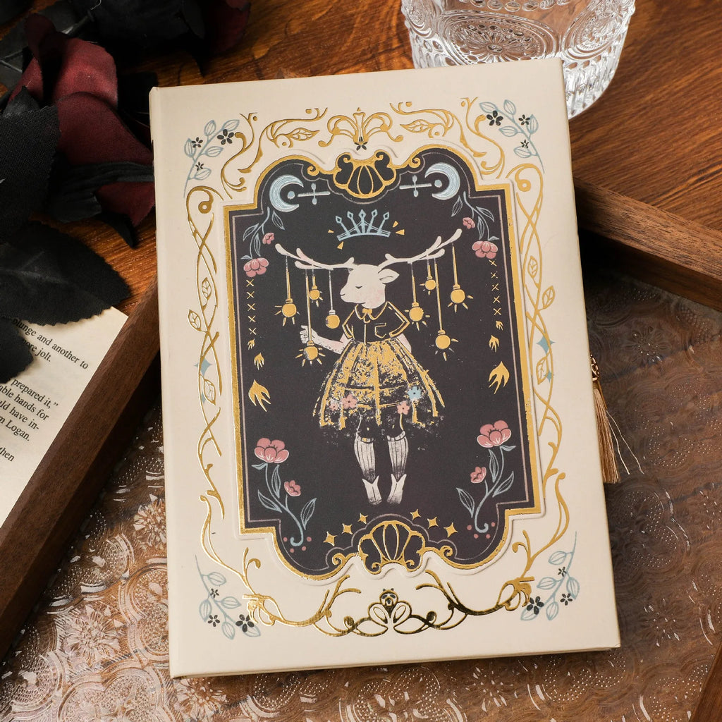A5 retro gothic style notebook with art covers including Pan Shen's Maze, Forest, and Red Fruit Temptation designs