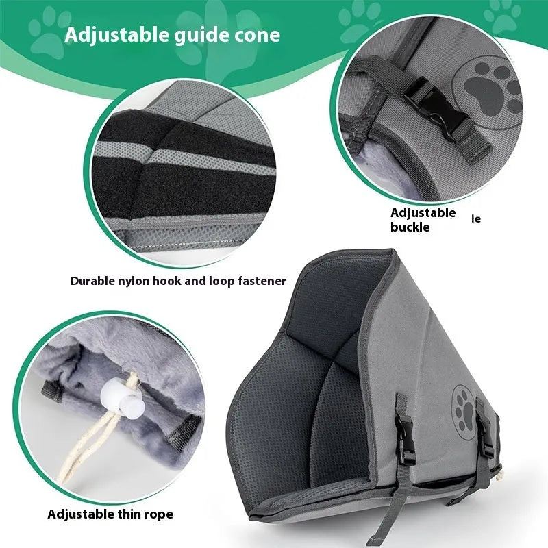 Polyester pet sterilization collar in adjustable sizes with anti-bite ring
