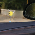 Square bee car decoration with cartoon design measuring 3cm by 3cm made from fur ball material