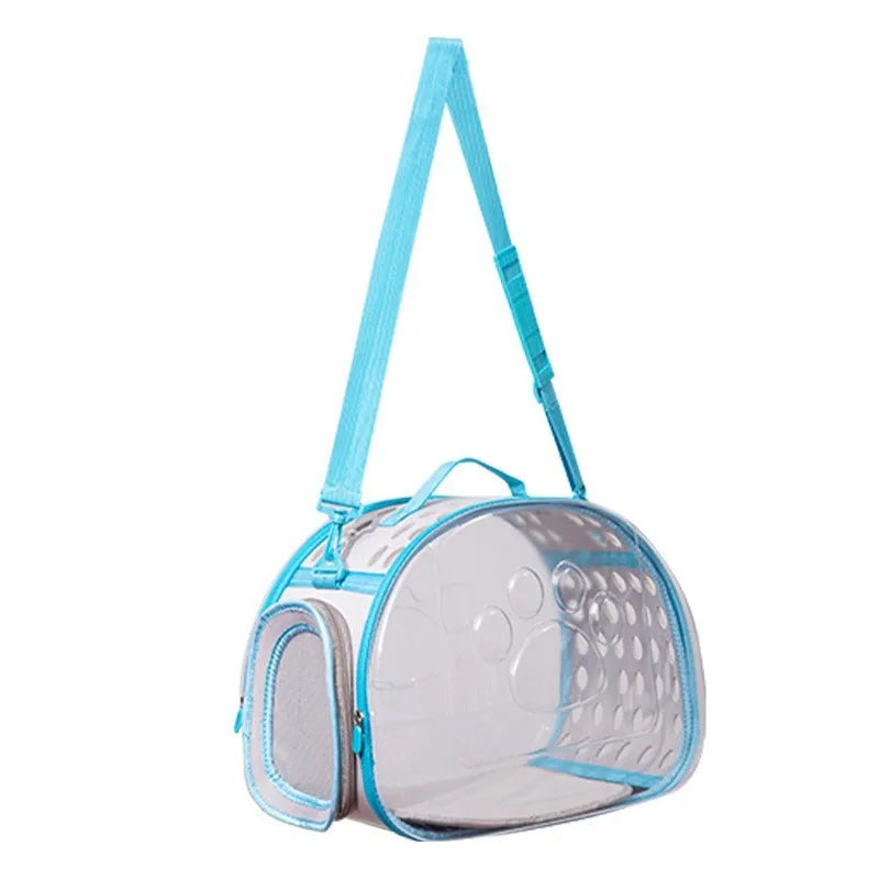 Transparent hard-sided EVA cat carrier backpack in large size for cats up to 9kg