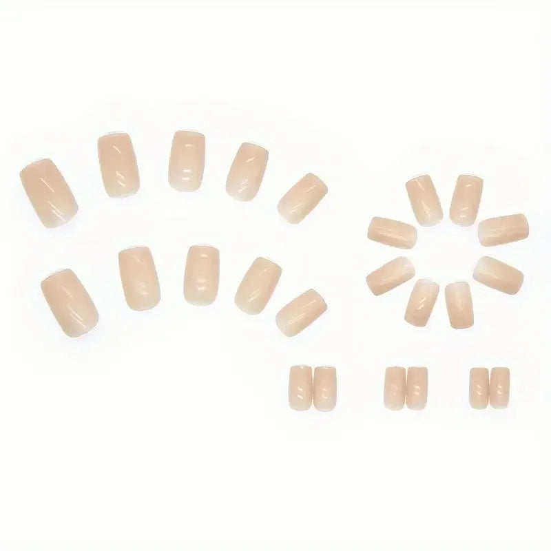 Plastic false nail art set in solid MY119 colour, cute style for ladies.