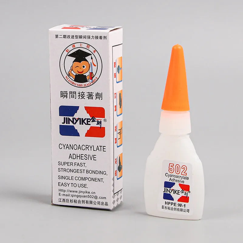 Specialised instant strong adhesive glue for shoe repairs in 3g and 8g tube formats