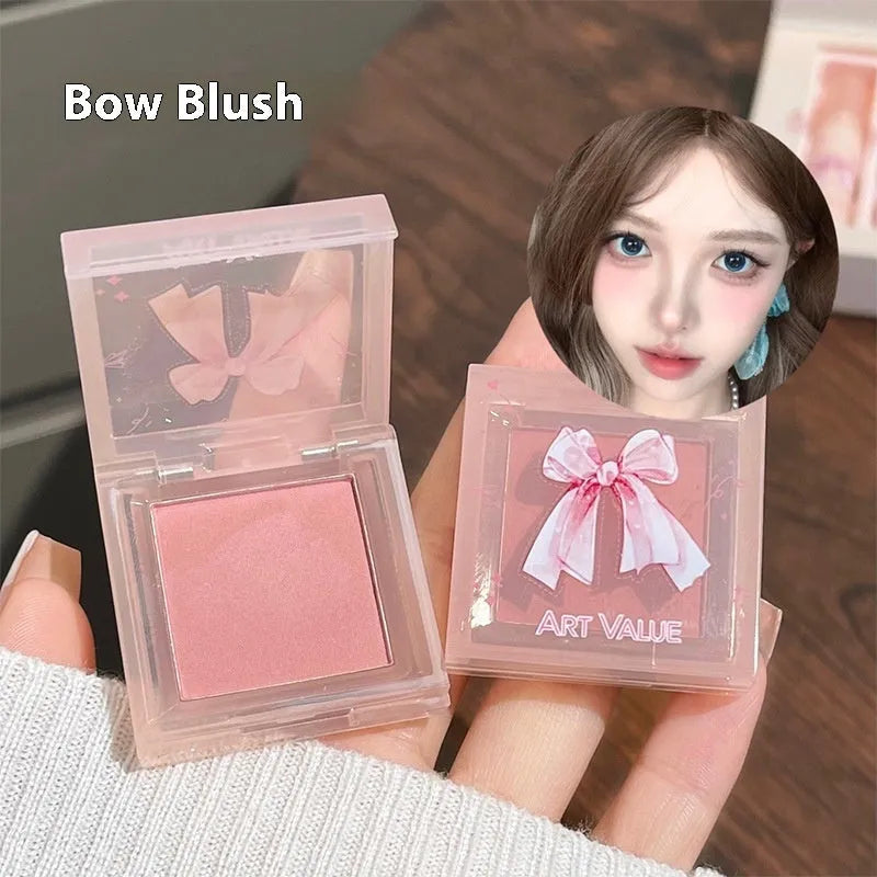 Butterfly box themed makeup set with matte lip mud, powder blusher, and necklace