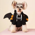 Detachable wings cotton pet hoody for Teddy Schnauzer Bichon in fleece-lined velvet, sizes S to XXL