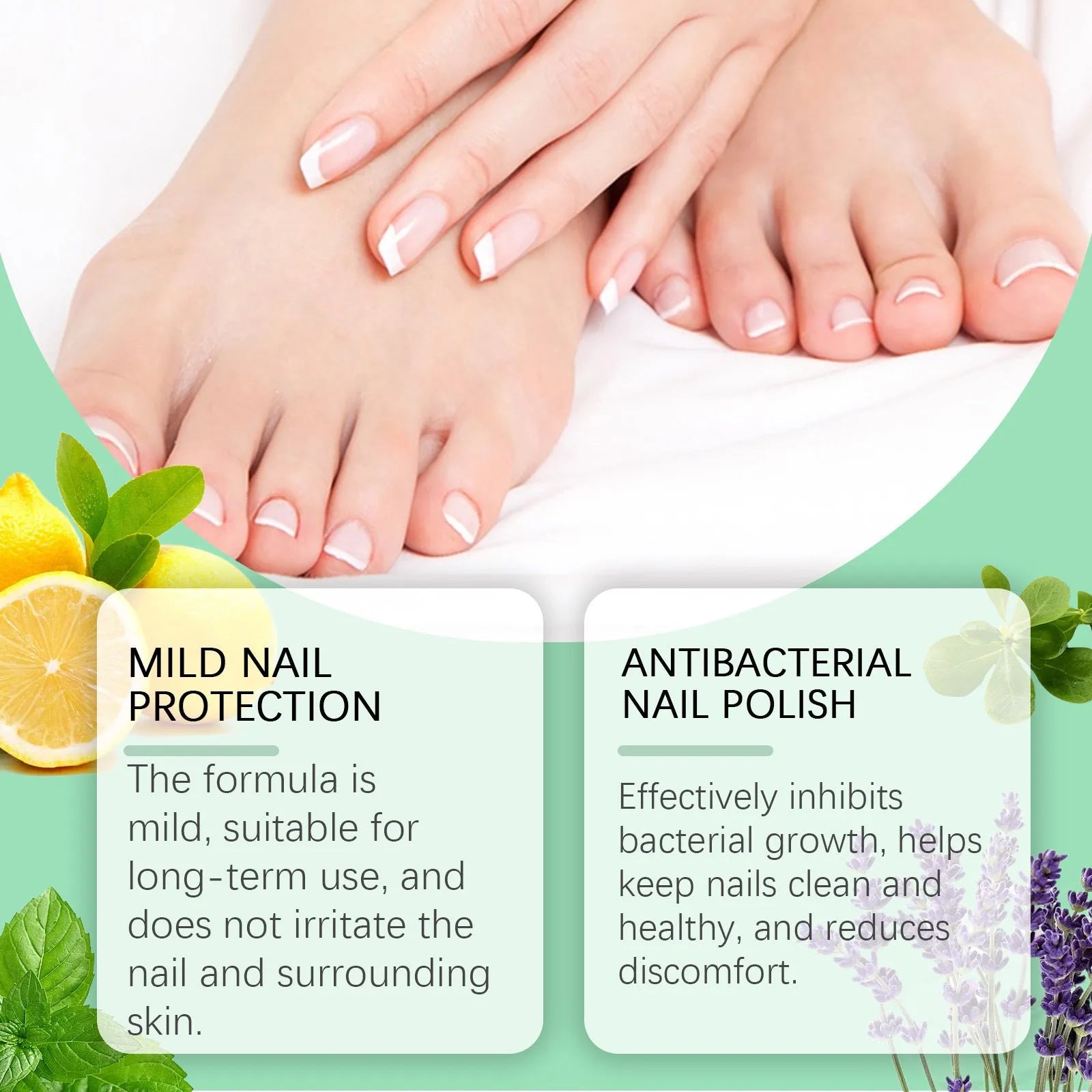 30ml bottle of clear nail nursing solution for gentle daily cleaning