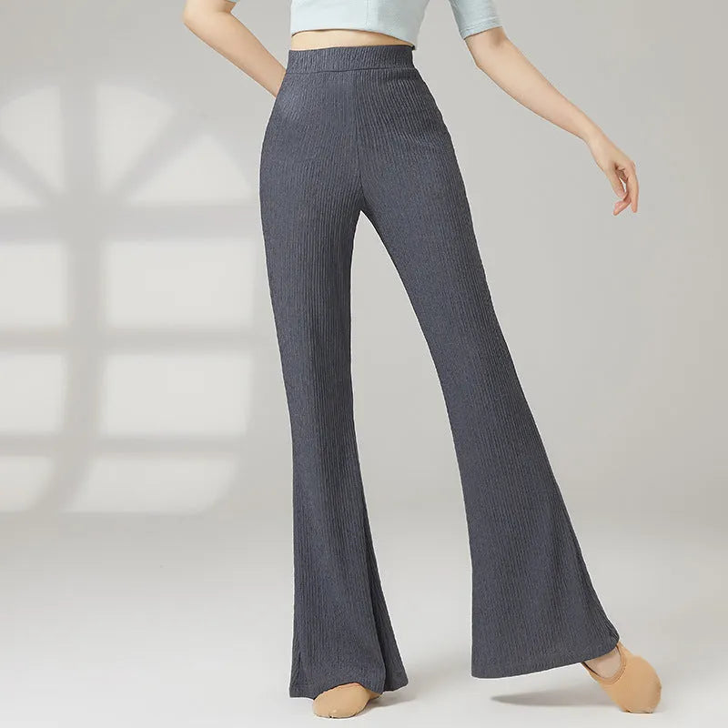 Women's classical dance training pants in solid colours for sports dance practice