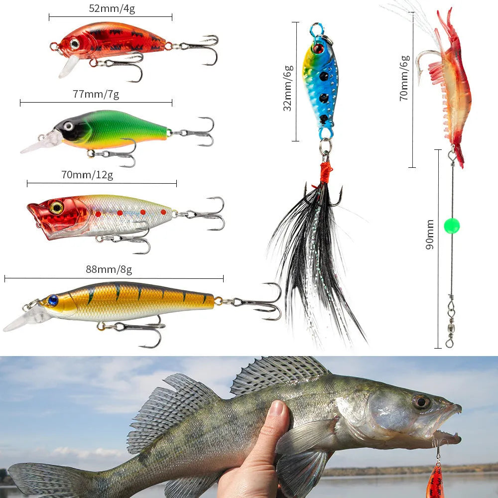 Christmas Mino Bog fishing blind box set with 24 metal pieces for bass and coarse fishing
