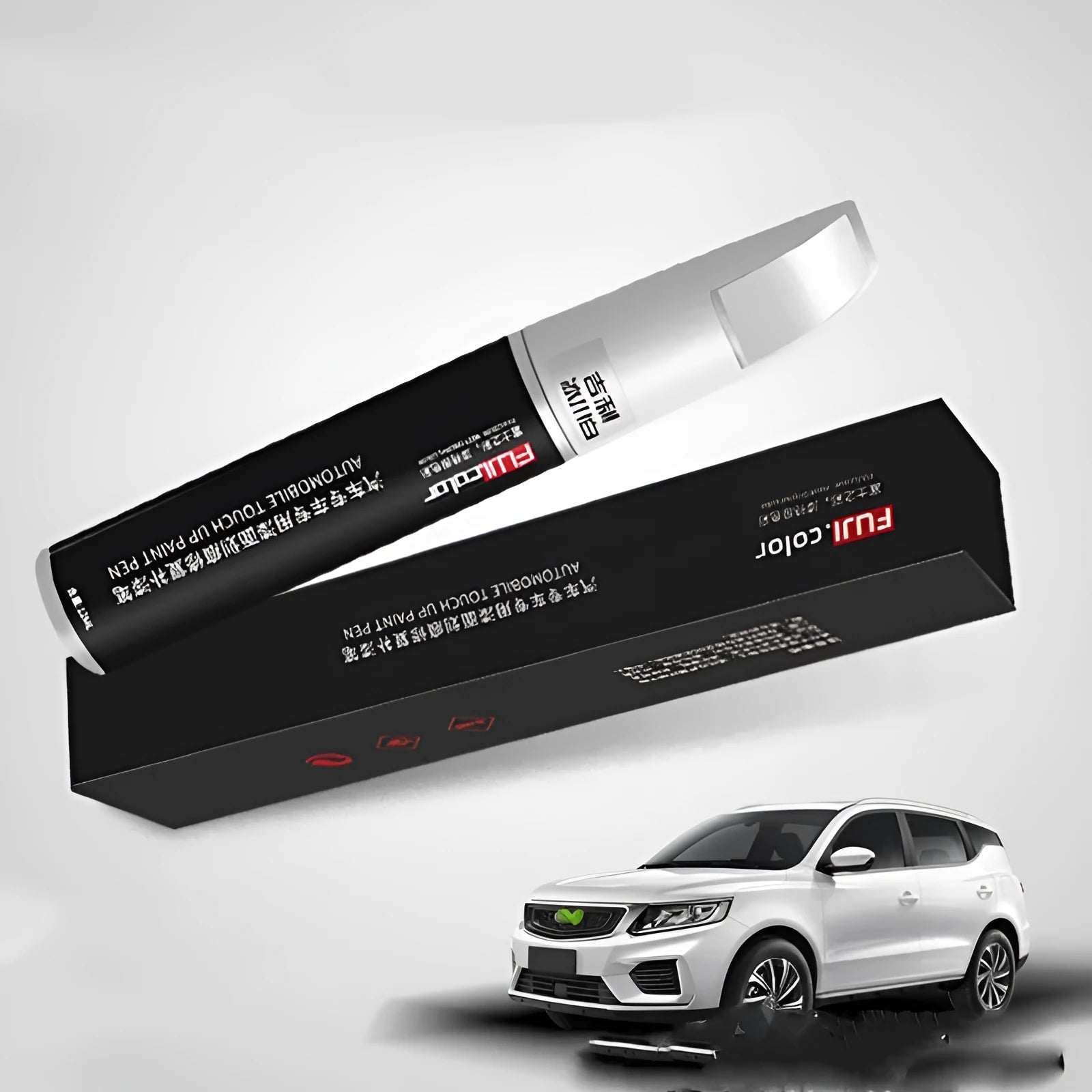 GL Vision X6X3 12ml automotive touch-up paint fixer pen in Ice Crystal White colour.