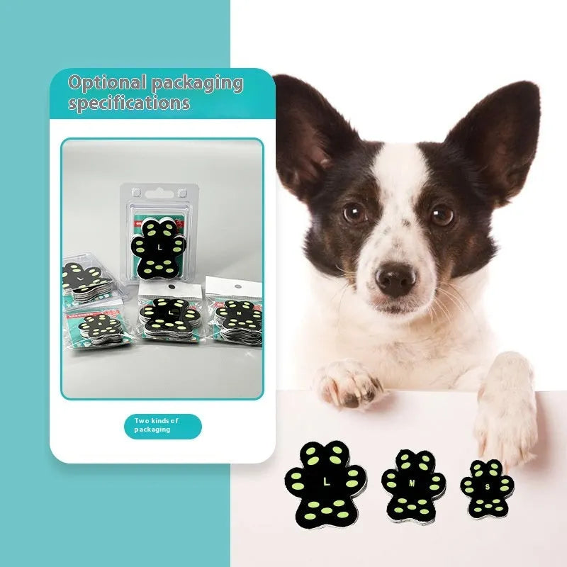 Breathable silicone cloth dog paw protection footstickers in S and M sizes