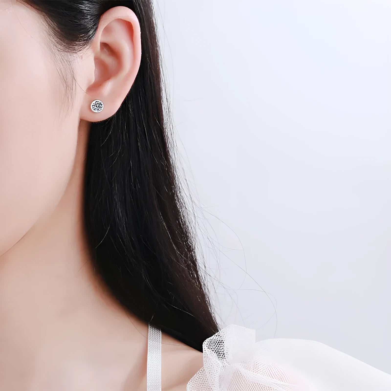 Women's geometric 925 silver gold plated earrings with moissanite or zircon gemstone options.