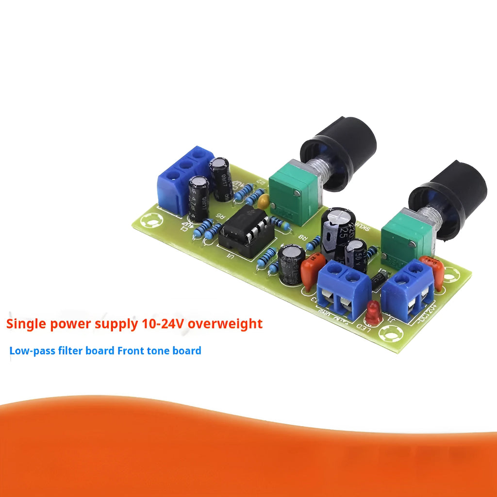 Single power supply 10-24V DC bass boost front stage circuit board for car audio systems