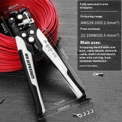 Fully automatic wire stripping pliers with high carbon steel blades weighing 0.361kg