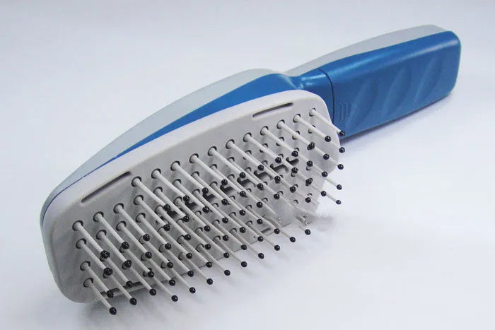 Pet comb with ion and active oxygen technology, removable brush head, 21.5cm length