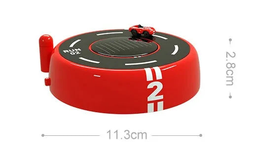 Round solar-powered car aromatherapy decoration with light sense model features in black red or white plastic