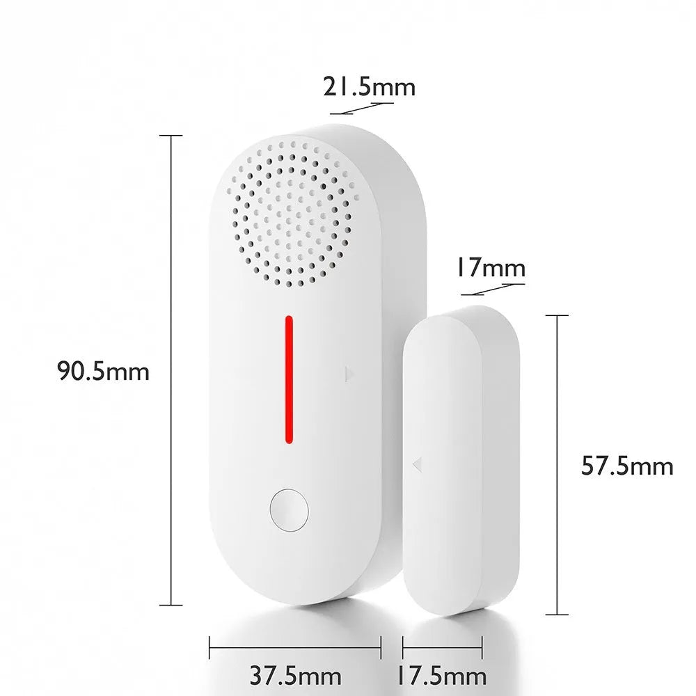 WiFi door magnetic sensor alarm for smart home security with acousto-optic alert