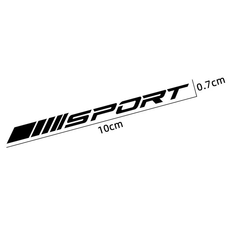Sports hollow pattern car rim stickers in black, red, or white colours measuring 10 x 0.7 cm
