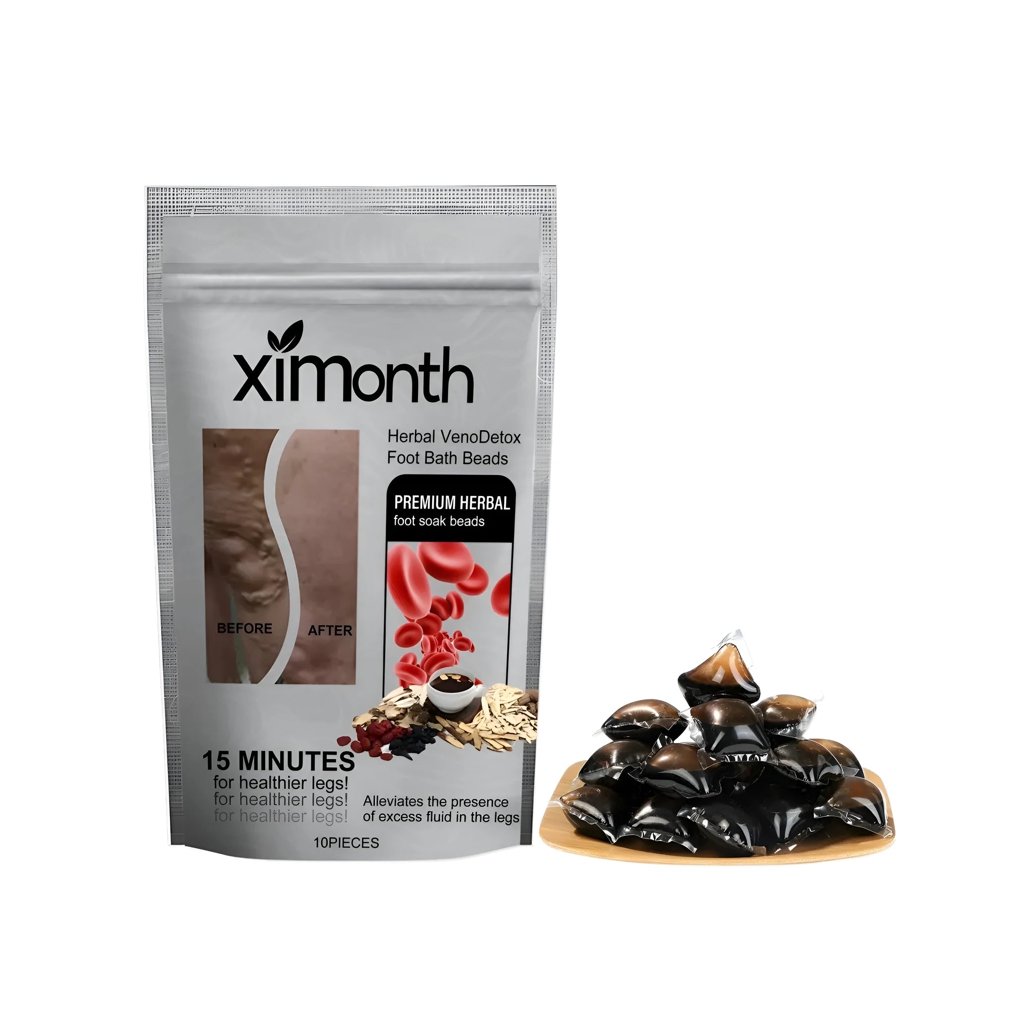 10 concentrated Chinese herbal foot gel beads with mugwort, bee venom and Sophora flavescens ingredients
