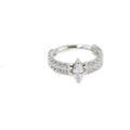 316 stainless steel heart earrings with diamond-treated zircon in silver or gold colour
