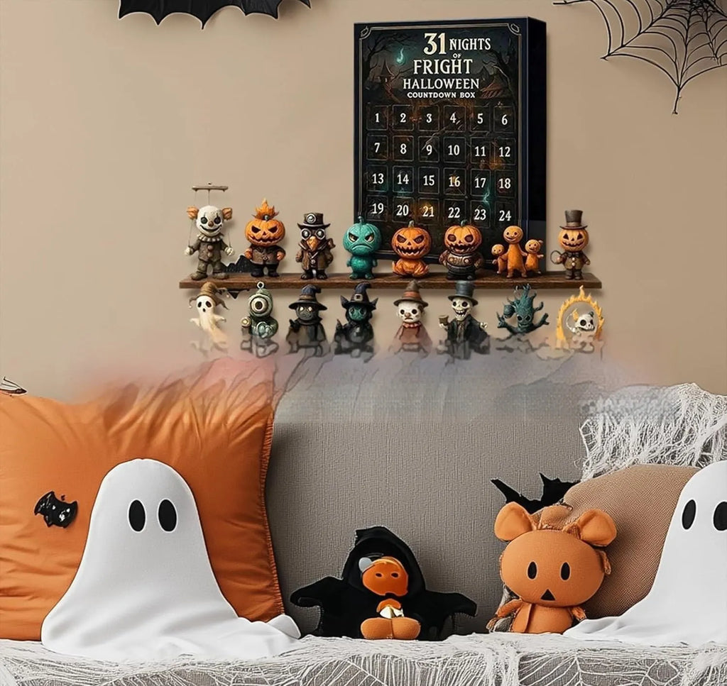 Halloween countdown advent calendar blind box with mystery resin doll inside