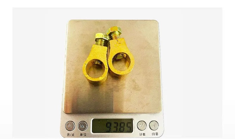 Pure copper car battery terminal clamp measuring 35mm for automotive electrical connections