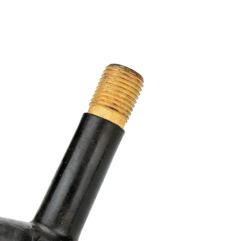 Set of aluminium alloy tyre valve caps for mountain bikes in black, blue, gold, silver, and red colours.