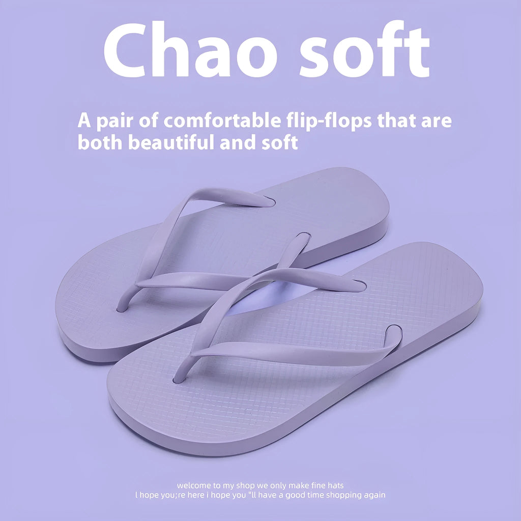 Foldable beach slippers with non-slip PVC sole and breathable hollow-out upper design