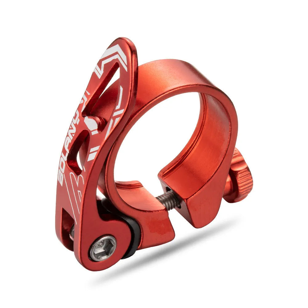 Aluminium alloy bicycle seat post clamp in black red gold blue for 31.8mm and 34.9mm mountain bike frames