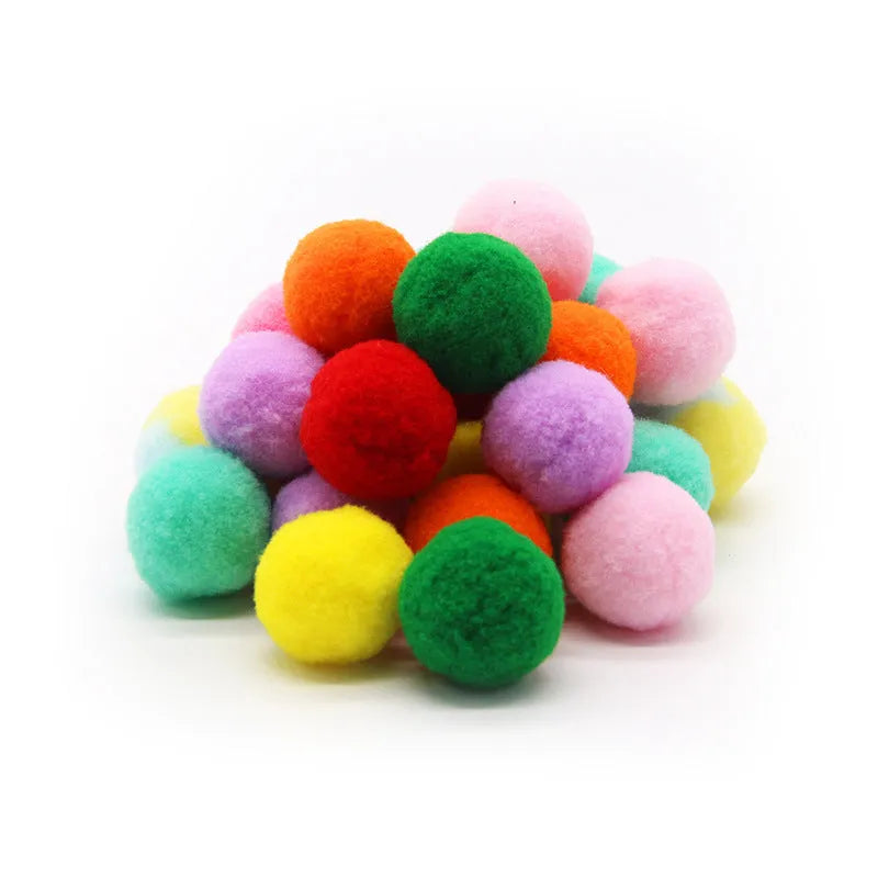 Interactive pet toy gun with plush firing balls for dogs and cats