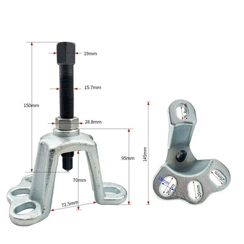 Electric tricycle motorcycle brake drum dismantlement tool hub puller in three style variations